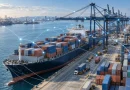 Контейнеровоз в пристанище с дигитални връзки